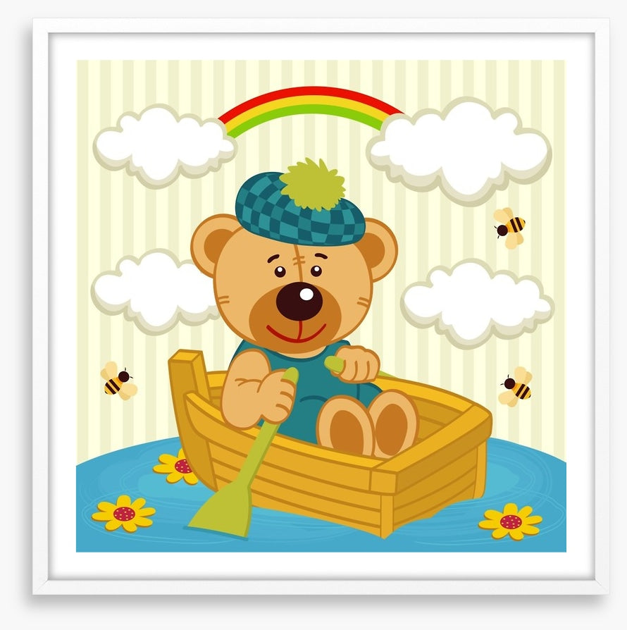 Bear in a boat