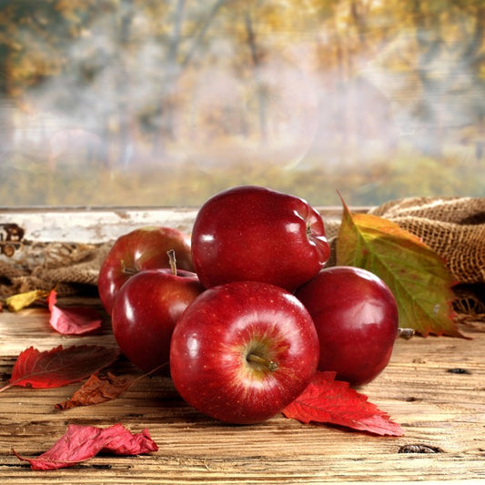 Shiny red apples