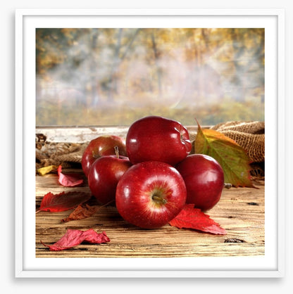Shiny red apples