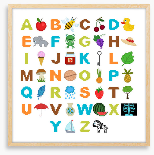 Pixel art alphabet