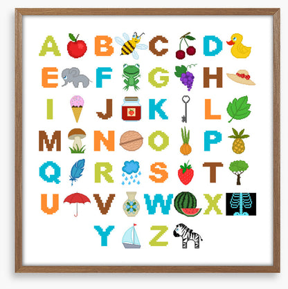 Pixel art alphabet