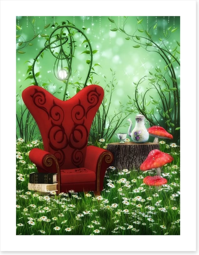 The red chair awaits