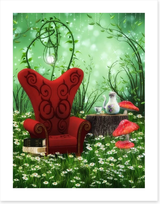 The red chair awaits
