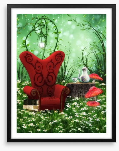 The red chair awaits