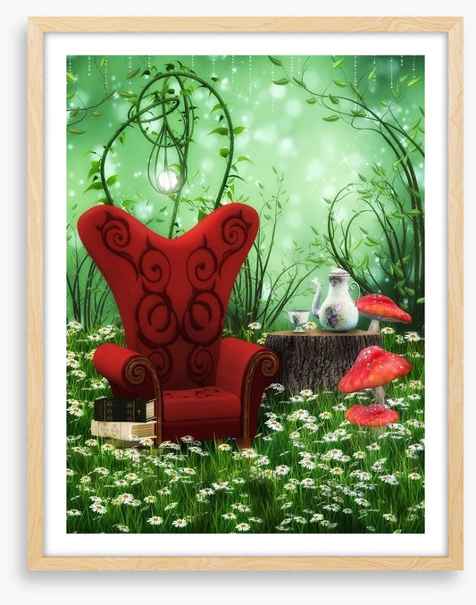 The red chair awaits