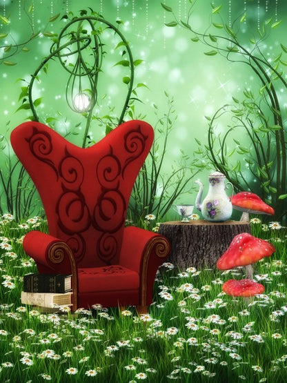 The red chair awaits