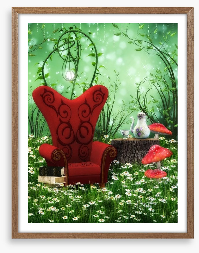 The red chair awaits