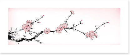 Pink blossom branch