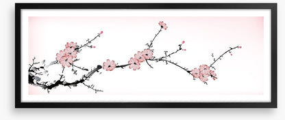 Pink blossom branch