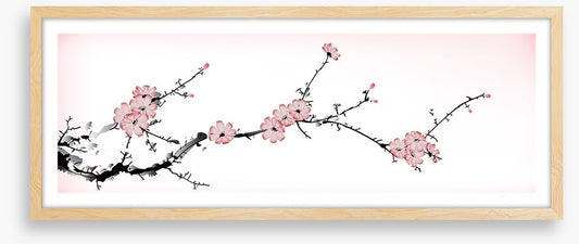 Pink blossom branch