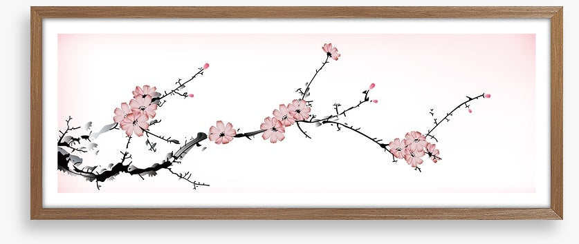 Pink blossom branch