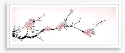 Pink blossom branch