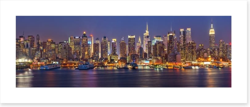 Manhattan at night panorama