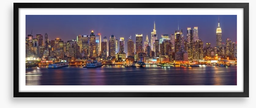 Manhattan at night panorama