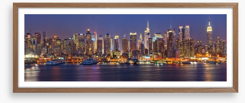 Manhattan at night panorama