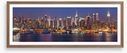 Manhattan at night panorama