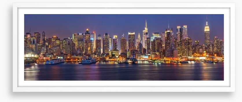 Manhattan at night panorama