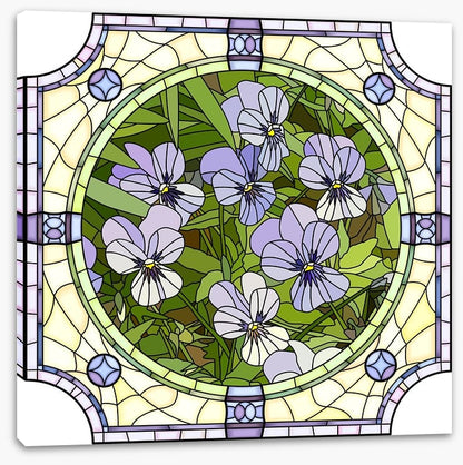 Purple pansy art nouveau