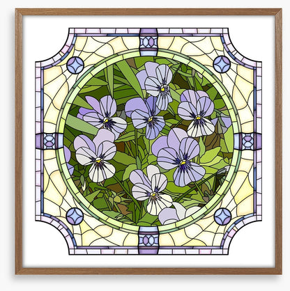 Purple pansy art nouveau