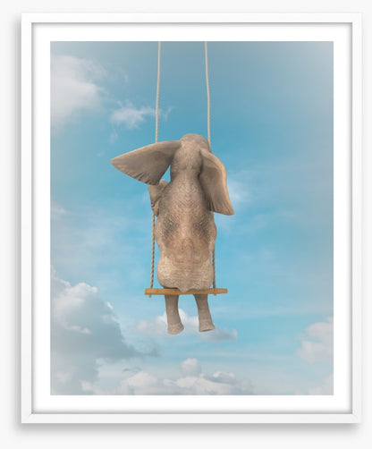 Elephant on the swing