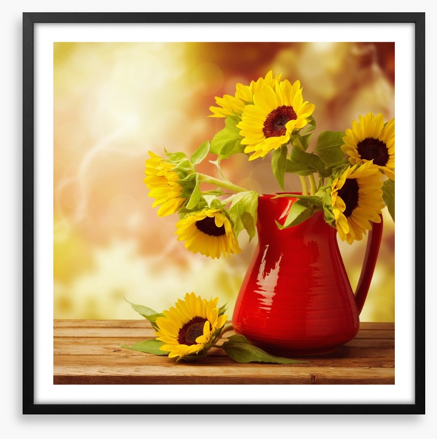 Red jug sunflowers
