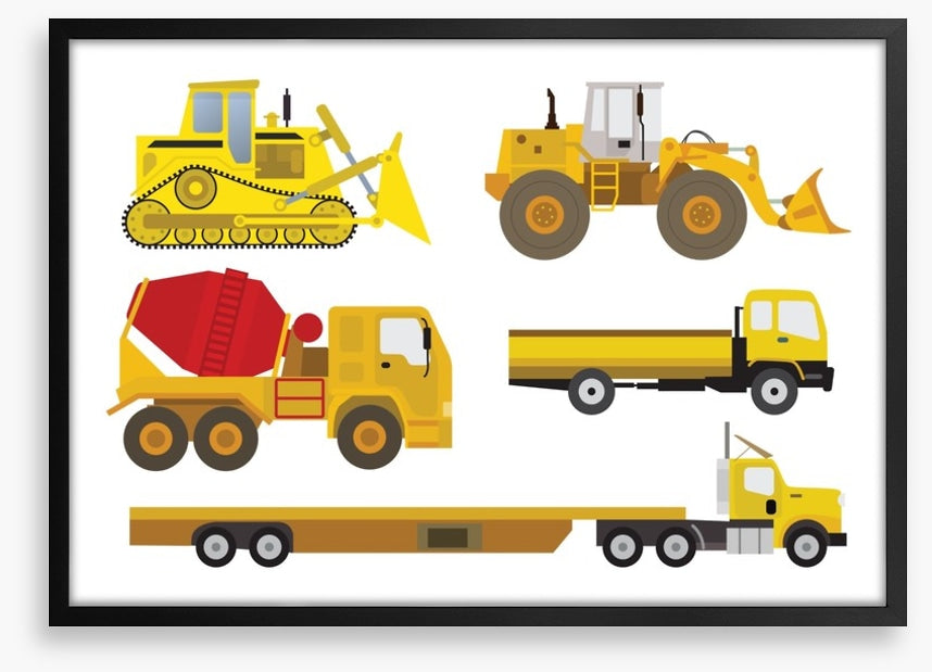 Trucks and diggers