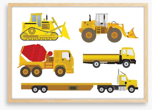 Trucks and diggers