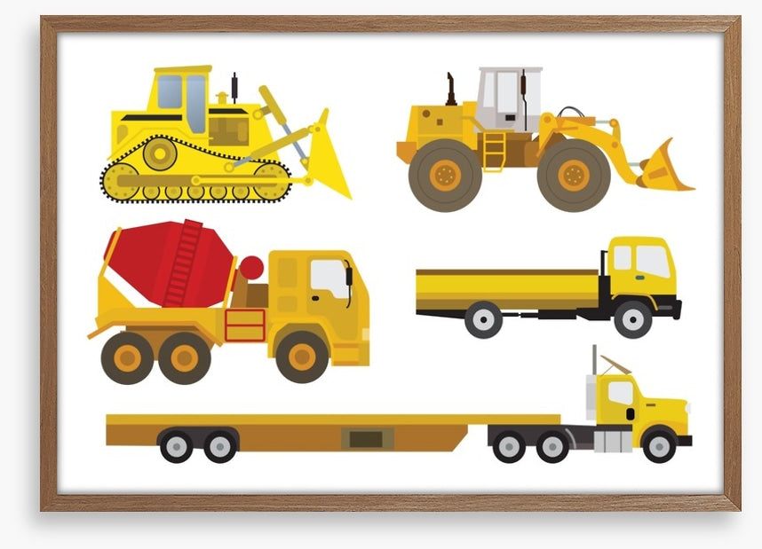 Trucks and diggers