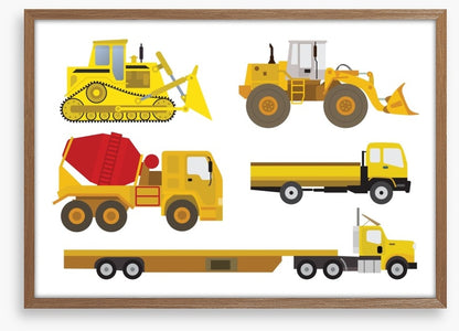 Trucks and diggers