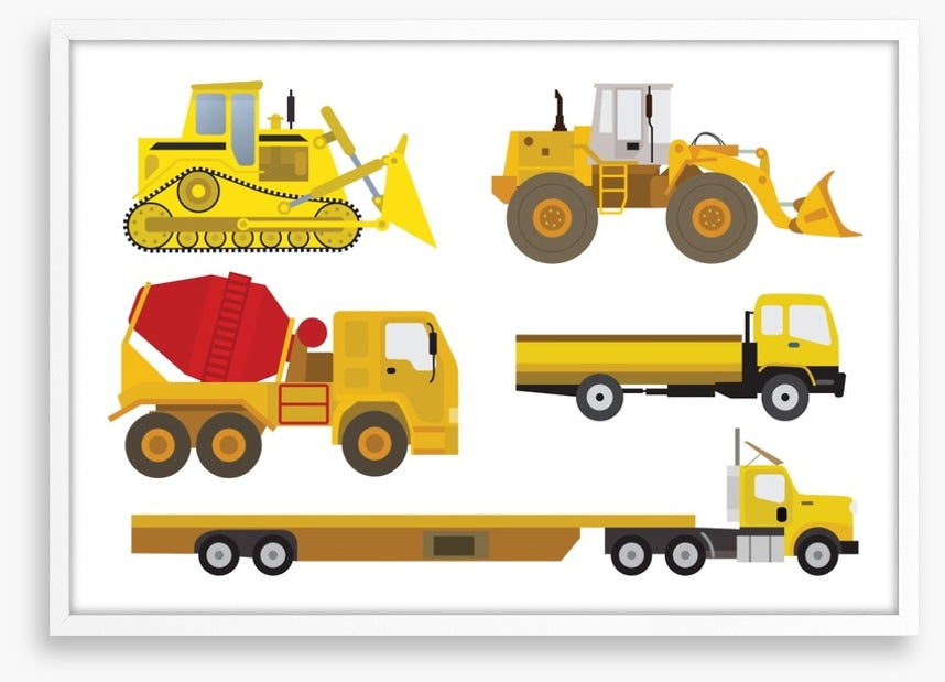 Trucks and diggers