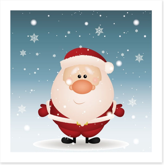 Santa in the snow