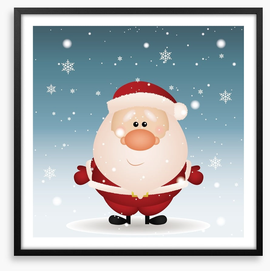 Santa in the snow