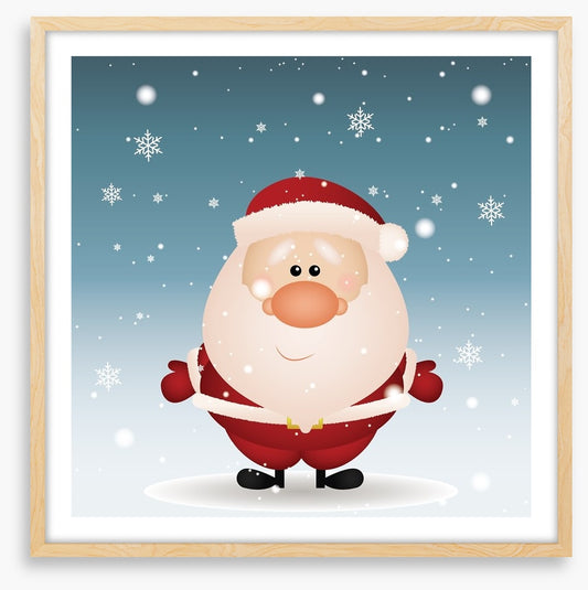 Santa in the snow