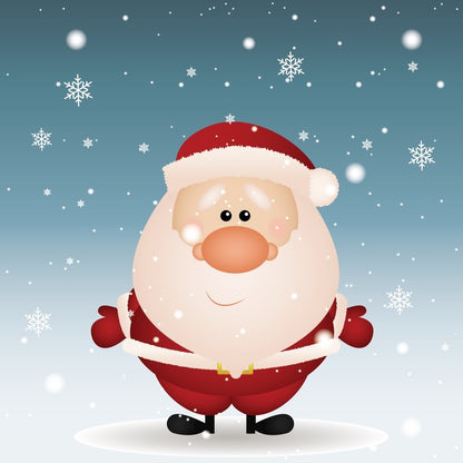 Santa in the snow
