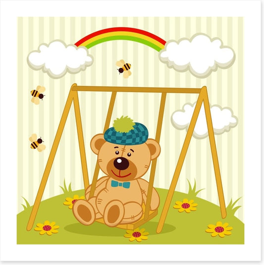 Bear on the swing