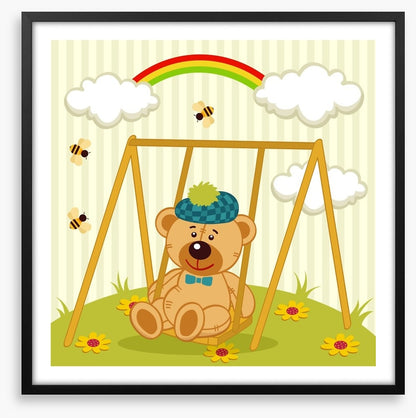 Bear on the swing