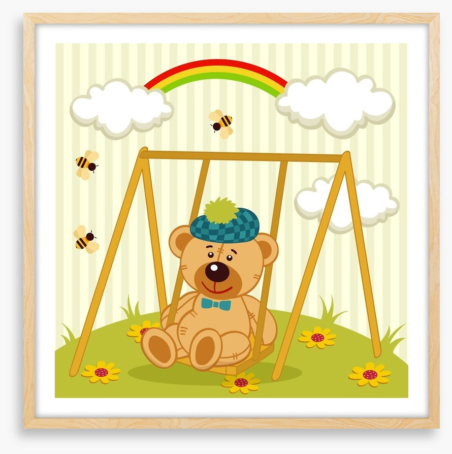 Bear on the swing