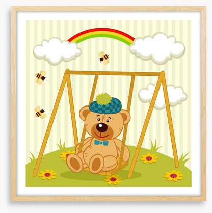 Bear on the swing