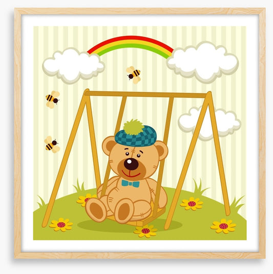 Bear on the swing