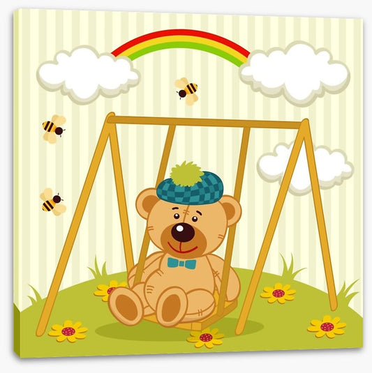 Bear on the swing