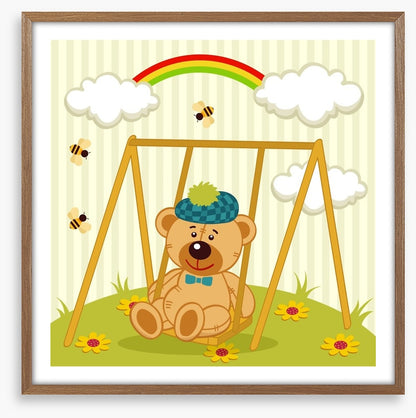Bear on the swing