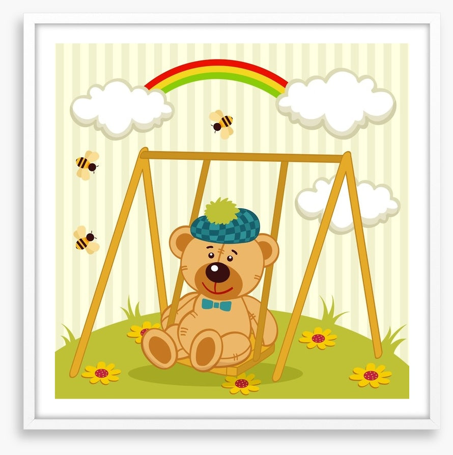 Bear on the swing