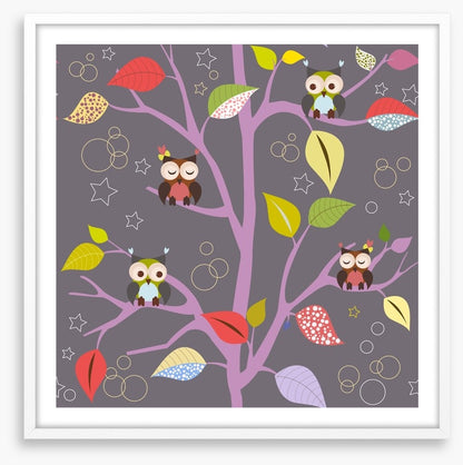 Fairytale tree with owls