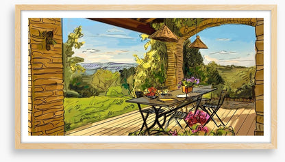 Lunching over the Tuscan hills