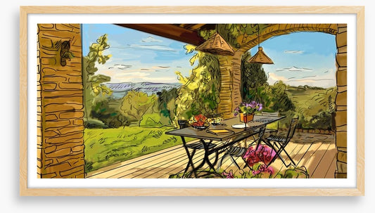 Lunching over the Tuscan hills