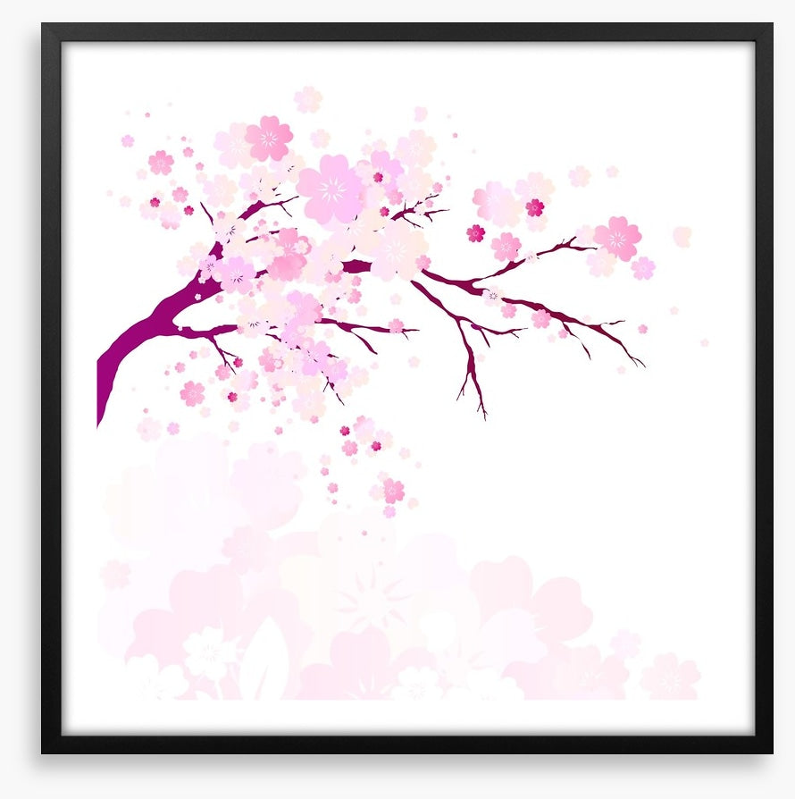 Pink flowers fall