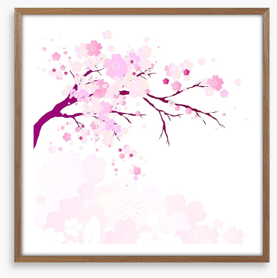 Pink flowers fall
