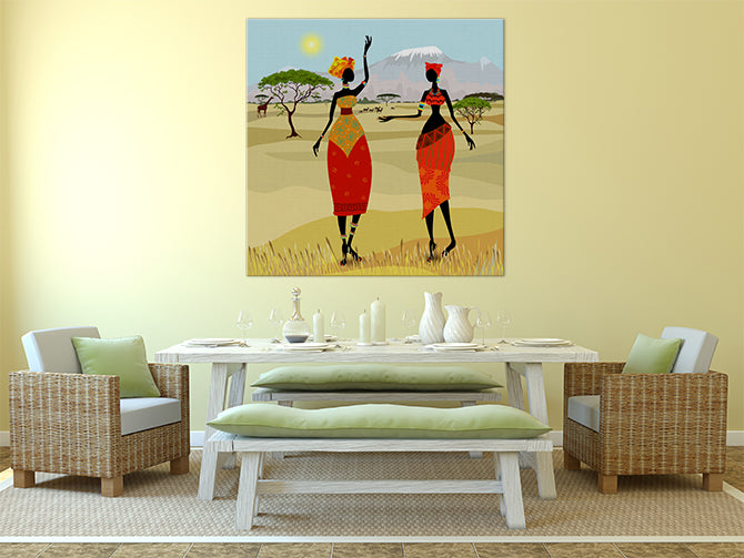 African women on the plains