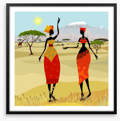 African women on the plains