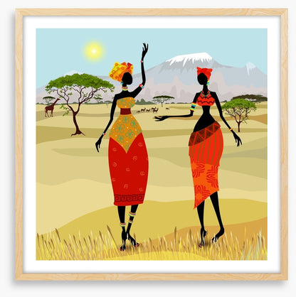 African women on the plains